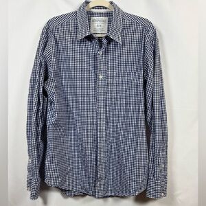 Aeropostale Men’s Long Sleeve Button Down Blue & White Check M